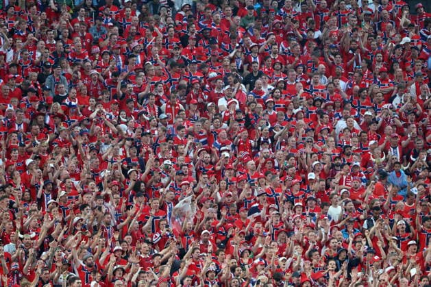 FIFA World Cup, WM, Weltmeisterschaft, Fussball 2026 - Group I - Norway vs Senegal Supporters of Norway cheer ahead of the FIFA World Cup 2026 group stage match Norway against Senegal, in East Rutherford, New Jersey, USA, 22 June 2026. East Rutherford United States  Copyright: xOLGAxFEDOROVAx