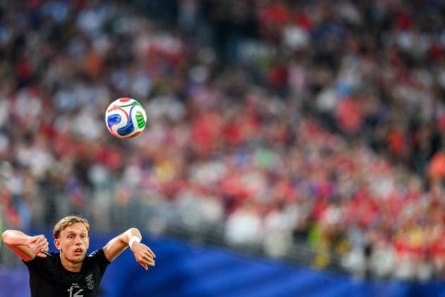 260622 Marcus Holmgren Pedersen of Norway during the FIFA World Cup, WM, Weltmeisterschaft, Fussball 2026 group stage football match between Norway and Senegal on June 22, 2026 in New Jersey. Photo: Jon Olav Nesvold BILDBYRAN COP 217 VG0963 bbeng fotboll football soccer fotball vm fotbolls-vm fotball-vm fotbolls-vm 2026 fifa world cup 2026 new york norge norway senegal *** June 22, 2026  Copyright: JONxOLAVxNESVOLD BB260622JE025