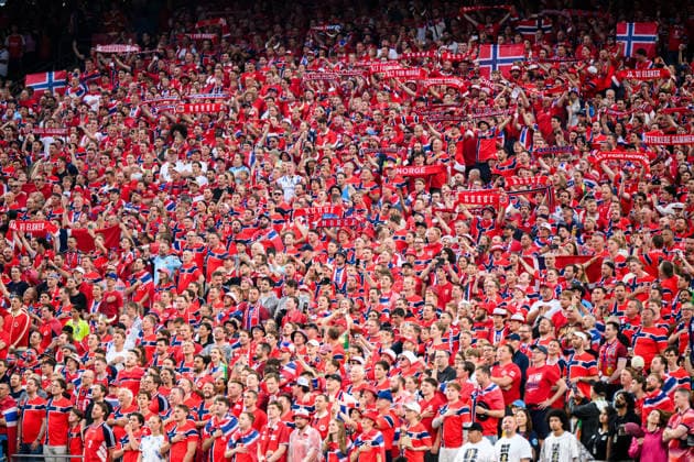 260622 Fans of Norway ahead of the FIFA World Cup, WM, Weltmeisterschaft, Fussball 2026 group stage football match between Norway and Senegal on June 22, 2026 in New Jersey. Photo: Jon Olav Nesvold BILDBYRAN COP 217 VG0963 bbeng fotboll football soccer fotball vm fotbolls-vm fotball-vm fotbolls-vm 2026 fifa world cup 2026 new york norge norway senegal publik *** June 22, 2026  Copyright: JONxOLAVxNESVOLD BB260622JE030