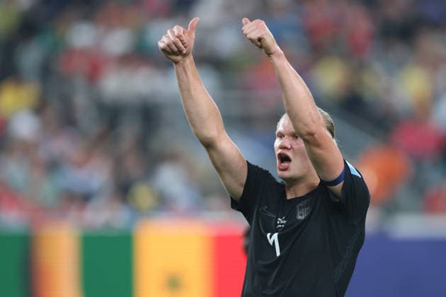 Norway v Senegal: Group I - FIFA World Cup, WM, Weltmeisterschaft, Fussball 2026 Erling Haaland of Norway reacts during the FIFA World Cup 2026 Group I match between Norway and Senegal at New York New Jersey Stadium on June 22, 2026 in East Rutherford, United States. East Rutherford New York New Jersey Stadium NJ United States Copyright: xAllstarxPicturexLibraryxLtdx