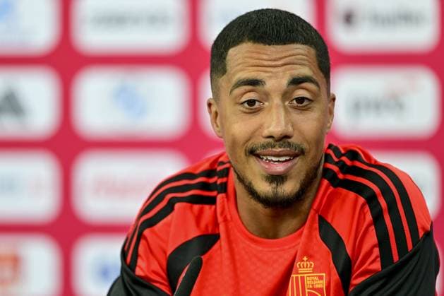 Belgium s Youri Tielemans pictured during a press conference, PK, Pressekonferenz of Belgian national soccer team Red Devils in their base camp, home of the Seattle Sounders, Renton, Seattle, USA, on Monday 22 June 2026. Yesterday the Devils played their second game in the group stage of the 2026 FIFA World Cup, WM, Weltmeisterschaft, Fussball a 0-0 draw against Iran. DIRKxWAEM  x178849484x
