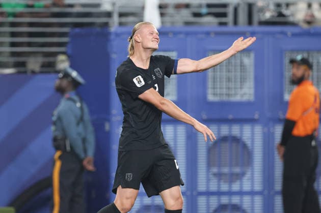 22.06.2026, Fussball, Herren, FIFA Weltmeisterschaft 2026, Vorrunde, Gruppe I, New York, Norwegen - Senegal, Torjubel zum 2:0, Torschütze: Erling Haaland (Norwegen) New York MetLife Stadium New York Vereinigte Staaten von Amerika (US) *** June 22, 2026, Soccer, Mens, 2026 FIFA World Cup, Group Stage, Group I, New York, Norway vs. Senegal, Goal celebration after the 2-0 goal, Goal scorer Copyright: xSebastianxBachx