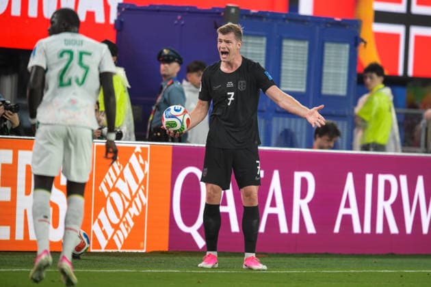 Fußball, WM 2026, 20260622, Norwegen - Senegal. Im Bild Alexander SORLOTH (Norwegen, 7), reklamiert. East Rutherford New-York-New-Jersey-Stadion New Jersey Vereinigte Staaten von Amerika *** Soccer, 2026 World Cup, 20260622, Norway vs. Senegal. Pictured Copyright: Passion2Press MarkusxFischerx