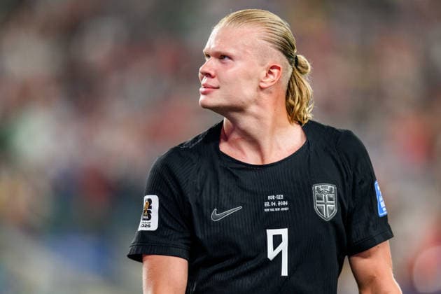 260622 Erling Braut Haaland of Norway celebrates after scoring 3-1 during the FIFA World Cup, WM, Weltmeisterschaft, Fussball 2026 group stage football match between Norway and Senegal on June 22, 2026 in New Jersey. Photo: Jon Olav Nesvold BILDBYRAN COP 217 VG0963 bbeng fotboll football soccer fotball vm fotbolls-vm fotball-vm fotbolls-vm 2026 fifa world cup 2026 new york norge norway senegal jubel *** June 22, 2026  Copyright: JONxOLAVxNESVOLD BB260622JE058