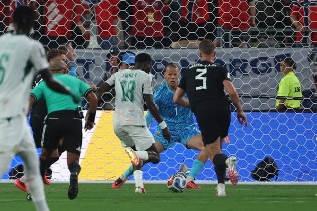 FIFA World Cup, WM, Weltmeisterschaft, Fussball 2026 - Group I - Norway vs Senegal Ismaila Sarr of Senegal (C) scores the 3-2 goal during the FIFA World Cup 2026 group stage match Senegal against Norway, in East Rutherford, New Jersey, USA, 22 June 2026. East Rutherford United States  Copyright: xOLGAxFEDOROVAx