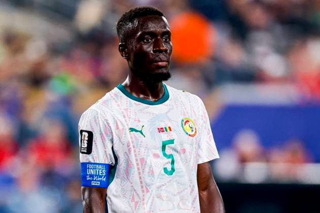 Idrissa Gueye of Senegal looks on Norway v Senegal, Group I - FIFA World Cup, WM, Weltmeisterschaft, Fussball 2026, Norway v Senegal, New York New Jersey Stadium, June 22, 2026, East Rutherford, United States.