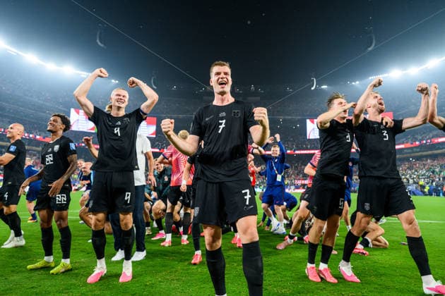 260622 Alexander Sorloth of Norway celebrates after the FIFA World Cup, WM, Weltmeisterschaft, Fussball 2026 group stage football match between Norway and Senegal on June 22, 2026 in New Jersey. Photo: Vegard Grott BILDBYRAN kod VG VG0963 bbeng fotboll football soccer fotball vm fotbolls-vm fotball-vm fotbolls-vm 2026 fifa world cup 2026 new york norge norway senegal jubel *** June 22, 2026  Copyright: VEGARDxGRoTT BB260622VG092