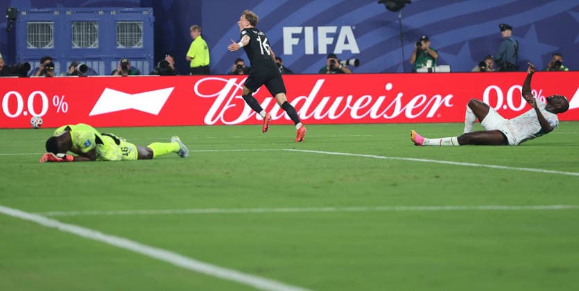 (260623) -- NEW YORK, June 23, 2026 -- Marcus Holmgren Pedersen (C) of Norway celebrates scoring during the group I match between Norway and Senegal at the 2026 FIFA World Cup, WM, Weltmeisterschaft, Fussball at New York New Jersey Stadium, the United States, June 22, 2026. ) (SP)U.S.-NEW YORK-FOOTBALL-FIFA WORLD CUP-GROUP I-NOR VS SEN CaoxCan 