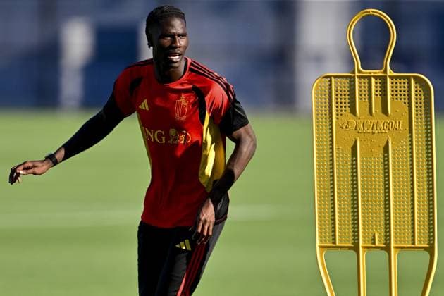 Belgium s Amadou Onana pictured during a training session of Belgian national soccer team Red Devils in their base camp, home of the Seattle Sounders, Renton, Seattle, USA, on Monday 22 June 2026. Yesterday the Devils played their second game in the group stage of the 2026 FIFA World Cup, WM, Weltmeisterschaft, Fussball a 0-0 draw against Iran. DIRKxWAEM  x178856304x