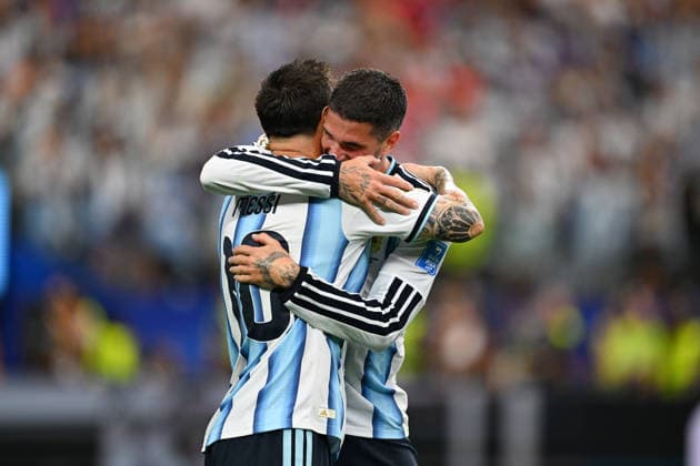 (L-R) Lionel Messi (ARG), Rodrigo De Paul (ARG), JUNE 22, 2026 - Football Soccer : FIFA World Cup, WM, Weltmeisterschaft, Fussball 2026 Group J match between Argentina 2-0 Austria at Dallas Stadium in Arlington, Texas, USA.  aflo_335425960 KenjiroxMatsuox