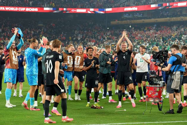 IPA85959436 - Norwegian players celebrate their victory during the Norway vs. Senegal FIFA World Cup, WM, Weltmeisterschaft, Fussball match in New York, USA, on June 22, 2026  Copyright: xEmmanuelexMastrodonato IPAxSportx xx 85959436
