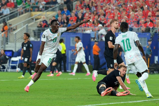 IPA85959444 - Ismaila Sarr of Senegal celebrates after scoring a goal during the Norway vs. Senegal FIFA World Cup, WM, Weltmeisterschaft, Fussball match in New York, USA, on June 22, 2026  Copyright: xEmmanuelexMastrodonato IPAxSportx xx 85959444
