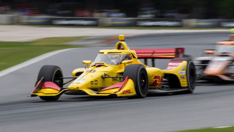 June 21, 2026: IndyCar, Indy Car, IRL, USA driver Alex Palou (10) speeds through turn 7 during the XPEL Grand Prix at Road America in Elkhart Lake, WI. CSM IndyCar 2026: Road America XPEL Grand Prix JUN 21  - ZUMAc04_ 20260621_zma_c04_153 Copyright: xMikexWulfx