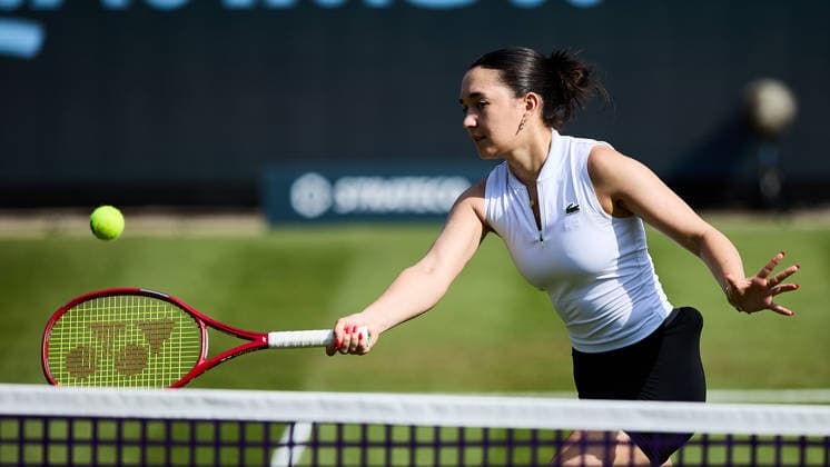 June 23, 2026, Bad Homburg, Hessen, Germany: Eva Lys of Germany returns with forehand volley during warm-up before her 1st Match during the BAD HOMBURG OPEN powered by SOLARWATTT- WTA500 - Womens Tennis, 23.6.2026 in Bad Homburg (Tennis-Club Bad Homburg), Germany - Photo: Tennis 2026: Bad Hombug Open - WTA500: WARM-UP  - ZUMAs343 20260623_zsp_s343_017 Copyright: xMathiasxSchulzx
