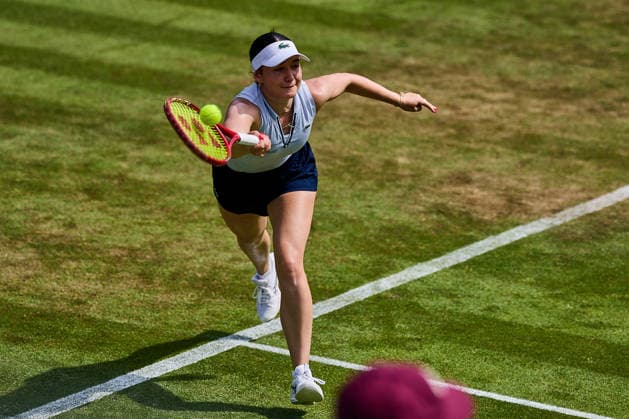 June 23, 2026, Bad Homburg, Hessen, Germany: Eva Lys of Germany returns with forehand to Emma Navarro of United States during the BAD HOMBURG OPEN powered by SOLARWATTT- WTA500 - Womens Tennis, 23.6.2026 in Bad Homburg (Tennis-Club Bad Homburg), Germany - Photo: Tennis 2026: Bad Hombug Open - WTA500: 1st Set  - ZUMAs343 20260623_zsp_s343_018 Copyright: xMathiasxSchulzx