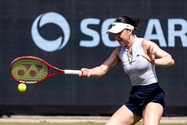 BAD HOMBURG, GERMANY - JUNE 23: Eva Lys (GER) during the Bad Homburg Open powered by Solarwatt Singles match between Eva Lys (GER) vs Emma Navarro (USA) at Kurpark Bad Homburg on June 23, 2026 in Bad Homburg, Germany. Hessen Germany Copyright: xSteffiexWunderlx