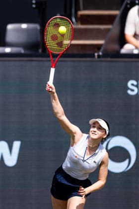 BAD HOMBURG, GERMANY - JUNE 23: Eva Lys (GER) during the Bad Homburg Open powered by Solarwatt Singles match between Eva Lys (GER) vs Emma Navarro (USA) at Kurpark Bad Homburg on June 23, 2026 in Bad Homburg, Germany. Hessen Germany Copyright: xSteffiexWunderlx