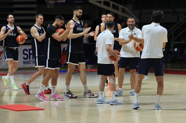 Practice Serbia basketball national team, Nationalteam FIBA Basketball World Cup 2027 European Qualifiers Window 3 Belgrade, Serbia. June 23rd 2026. Team Serbia during an open training session ahead of the FIBA Basketball World Cup 2027 European Qualifiers Group C games against Switzerland on July 2 and Bosnia and Herzegovina on July 5, in Belgrade, Serbia. Belgrade Serbia Copyright: xPedjaxMilosavljevic STARSPORTx x2026x
