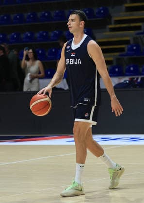 Practice Serbia basketball national team, Nationalteam FIBA Basketball World Cup 2027 European Qualifiers Window 3 Belgrade, Serbia. June 23rd 2026. Nemanja Dangubic of Serbia during an open training session ahead of the FIBA Basketball World Cup 2027 European Qualifiers Group C games against Switzerland on July 2 and Bosnia and Herzegovina on July 5, in Belgrade, Serbia. Belgrade Serbia Copyright: xPedjaxMilosavljevic STARSPORTx x2026x