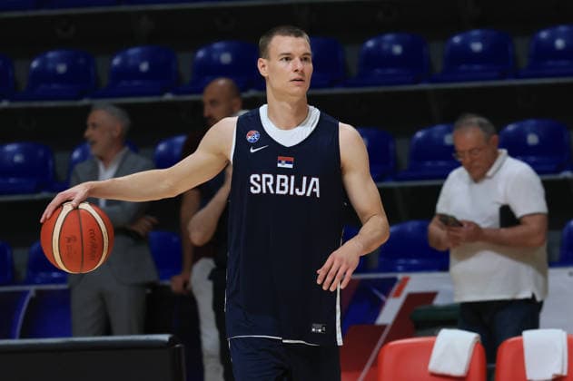 Practice Serbia basketball national team, Nationalteam FIBA Basketball World Cup 2027 European Qualifiers Window 3 Belgrade, Serbia. June 23rd 2026. Filip Barna of Serbia during an open training session ahead of the FIBA Basketball World Cup 2027 European Qualifiers Group C games against Switzerland on July 2 and Bosnia and Herzegovina on July 5, in Belgrade, Serbia. Belgrade Serbia Copyright: xPedjaxMilosavljevic STARSPORTx x2026x