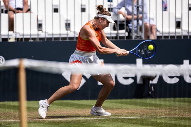 BAD HOMBURG, GERMANY - JUNE 23: Linda Noskova (CZE) during the Bad Homburg Open powered by Solarwatt Singles match between Elena-Gabriela Ruse (ROU) vs Linda Noskova (CZE) at Kurpark Bad Homburg on June 23, 2026 in Bad Homburg, Germany. Hessen Germany Copyright: xSteffiexWunderlx