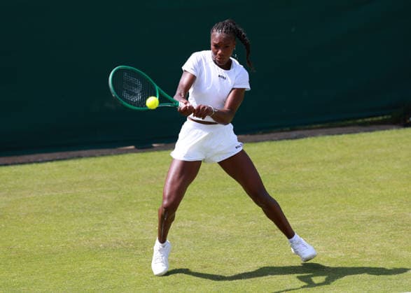 Noma Noha Akugue (GER), Qualifikation, Wimbledon, Damen Einzel, Ladies Singles Tennis - Wimbledon 2026 - Grand Slam ITF ATP, Tennis Herren WTA, Tennis Damen - AELTC - London - - Great Britain - 23 June 2026. *** Noma Noha Akugue GER, Qualifying, Wimbledon, Womens Singles, Womens Singles Tennis Wimbledon 2026 Grand Slam ITF ATP WTA AELTC London, Great Britain, June 23, 2026,detected_source_language Copyright: xJuergenxHasenkopfx
