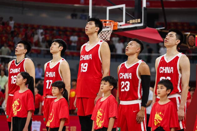 HANGZHOU, CHINA - JUNE 23: Xu Xin 19 of Team China attends a training session ahead of the 2026 men s basketball warm-up match between China and the Netherlands on June 23, 2026 in Hangzhou, Zhejiang Province of China.  Copyright: xVCGx 111649957494