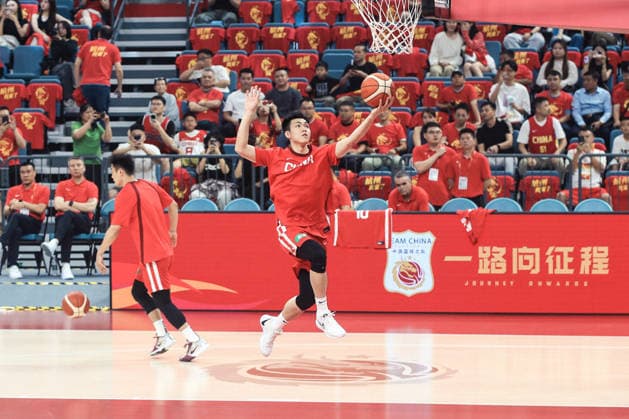 HANGZHOU, CHINA - JUNE 23: Pang Zhenglin 9 of Team China attends a training session ahead of the 2026 Men s Basketball Warm-up Match against Netherlands on June 23, 2026 in Hangzhou, Zhejiang Province of China.  Copyright: xVCGx 111649957843