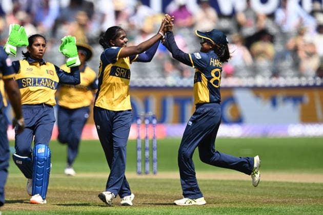 Sri Lanka Women v Ireland Women, ICC Women s T20 World Cup Wicket - Mithali Ayodhya of Sri Lanka celebrates taking the wicket of Rebecca Stokell of Ireland during the ICC Women s T20 World Cup match between Sri Lanka Women and Ireland Women at the Seat Unique Stadium, Bristol, UK on 23 June 2026. Bristol Seat Unique Stadium Gloucestershire UK Editorial use only , Copyright: xGrahamxHuntx PSI-24399-0010