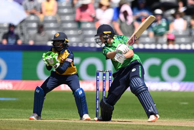 Sri Lanka Women v Ireland Women, ICC Women s T20 World Cup Gaby Lewis of Ireland hits the ball to the boundary for four runs during the ICC Women s T20 World Cup match between Sri Lanka Women and Ireland Women at the Seat Unique Stadium, Bristol, UK on 23 June 2026. Bristol Seat Unique Stadium Gloucestershire UK Editorial use only , Copyright: xGrahamxHuntx PSI-24399-0023