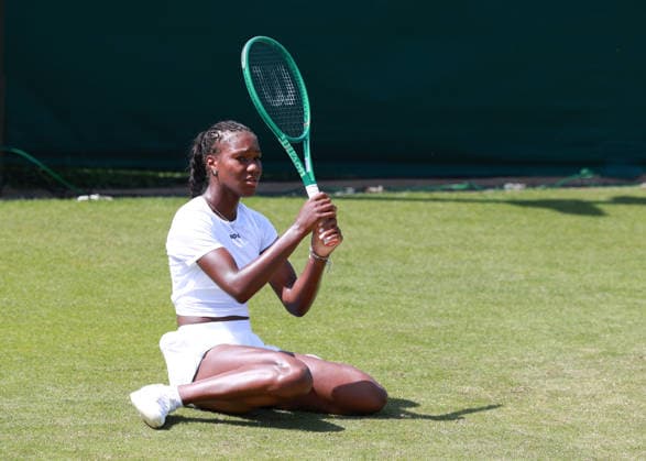 Noma Noha Akugue (GER), Qualifikation, Wimbledon, Damen Einzel, Ladies Singles Tennis - Wimbledon 2026 - Grand Slam ITF ATP, Tennis Herren WTA, Tennis Damen - AELTC - London - - Great Britain - 23 June 2026. *** Noma Noha Akugue GER, Qualifying, Wimbledon, Womens Singles, Ladies Singles Tennis Wimbledon 2026 Grand Slam ITF ATP WTA AELTC London, Great Britain, June 23, 2026,detected_source_language Copyright: xJuergenxHasenkopfx
