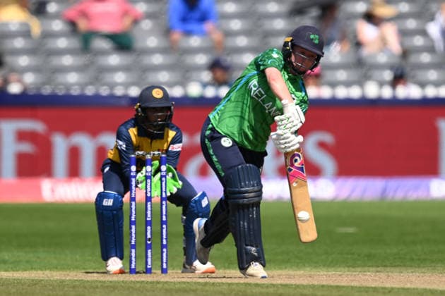 Sri Lanka Women v Ireland Women, ICC Women s T20 World Cup Caption correction - Leah Paul of Ireland plays an attacking shot during the ICC Women s T20 World Cup match between Sri Lanka Women and Ireland Women at the Seat Unique Stadium, Bristol, UK on 23 June 2026. Bristol Seat Unique Stadium Gloucestershire UK Editorial use only , Copyright: xGrahamxHuntx PSI-24399-0028
