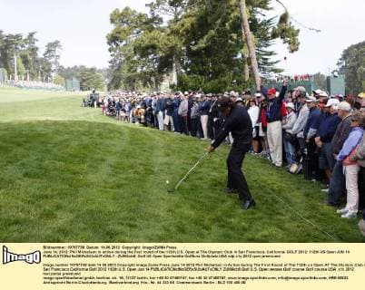 Golf, US Open - First Round: Nick Watney with a double eagle