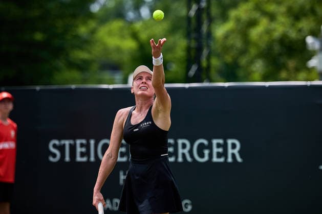 June 23, 2026, Bad Homburg, Hessen, Germany: Ekaterina Alexandrova is serving to Ann Li of United States during the BAD HOMBURG OPEN powered by SOLARWATTT- WTA500 - Womens Tennis, 23.6.2026 in Bad Homburg (Tennis-Club Bad Homburg), Germany - Photo: Tennis 2026: Bad Hombug Open - WTA500: ALEXANDROVA 6:1 5:7 6:1 LI  - ZUMAs343 20260623_zsp_s343_073 Copyright: xMathiasxSchulzx