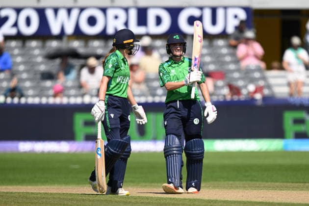 Sri Lanka Women v Ireland Women, ICC Women s T20 World Cup 50 - Gaby Lewis of Ireland celebrates celebrates scoring a half century during the ICC Women s T20 World Cup match between Sri Lanka Women and Ireland Women at the Seat Unique Stadium, Bristol, UK on 23 June 2026. Bristol Seat Unique Stadium Gloucestershire UK Editorial use only , Copyright: xGrahamxHuntx PSI-24399-0042