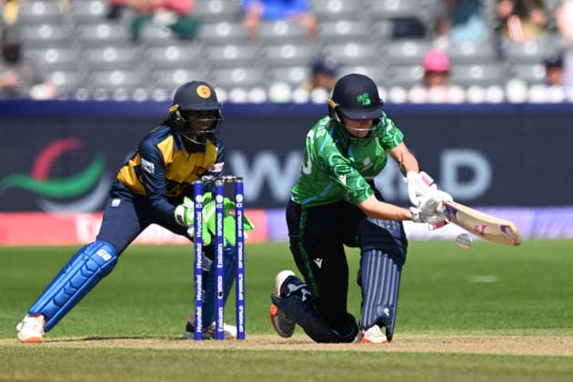 Sri Lanka Women v Ireland Women, ICC Women s T20 World Cup Gaby Lewis of Ireland plays an attacking shot during the ICC Women s T20 World Cup match between Sri Lanka Women and Ireland Women at the Seat Unique Stadium, Bristol, UK on 23 June 2026. Bristol Seat Unique Stadium Gloucestershire UK Editorial use only , Copyright: xGrahamxHuntx PSI-24399-0043