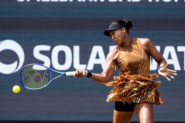 BAD HOMBURG, GERMANY - JUNE 23: Naomi Osaka (JPN) during the Bad Homburg Open powered by Solarwatt Singles match between Naomi Osaka (JPN) vs Elise Mertens (BEL) at Kurpark Bad Homburg on June 23, 2026 in Bad Homburg, Germany. Hessen Germany Copyright: xSteffiexWunderlx