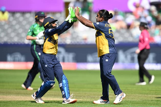 Sri Lanka Women v Ireland Women, ICC Women s T20 World Cup Wicket - Chamari Athapaththu of Sri Lanka celebrates taking the wicket of Gaby Lewis of Ireland during the ICC Women s T20 World Cup match between Sri Lanka Women and Ireland Women at the Seat Unique Stadium, Bristol, UK on 23 June 2026. Bristol Seat Unique Stadium Gloucestershire UK Editorial use only , Copyright: xGrahamxHuntx PSI-24399-0046