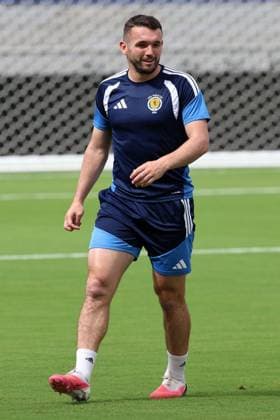 John McGinn of Scotland during a training session Scotland Training, 2026 FIFA World Cup, WM, Weltmeisterschaft, Fussball Football, Inter Miami Stadium, Miami, Florida, USA - 23 Jun 2026Miami Inter Miami Stadium Florida (FL) United States of America EDITORIAL USE ONLY No use with unauthorised audio, video, data, fixture lists, club league logos or live services. Online in-match use limited to 120 images, no video emulation. No use in betting, games or single club league player publications.  Copyright: xChrisxArjoon Shutterstockx 16956018e
