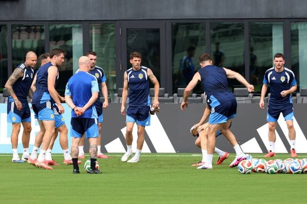 Scotland players during a training session Scotland Training, 2026 FIFA World Cup, WM, Weltmeisterschaft, Fussball Football, Inter Miami Stadium, Miami, Florida, USA - 23 Jun 2026Miami Inter Miami Stadium Florida (FL) United States of America EDITORIAL USE ONLY No use with unauthorised audio, video, data, fixture lists, club league logos or live services. Online in-match use limited to 120 images, no video emulation. No use in betting, games or single club league player publications.  Copyright: xChrisxArjoon Shutterstockx 16956018ac