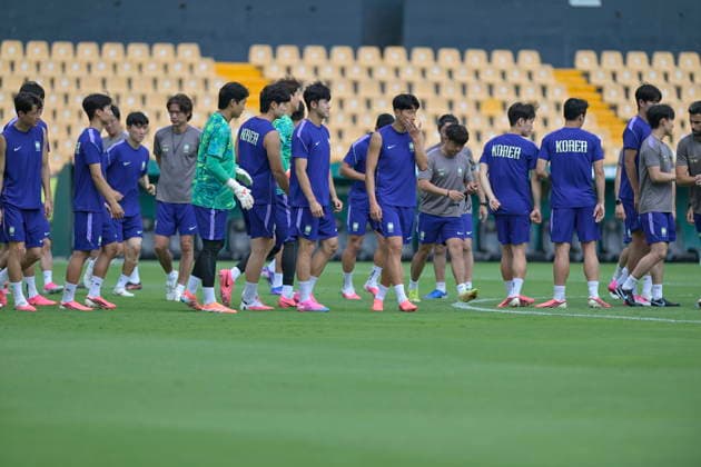 2026 FIFA World Cup, WM, Weltmeisterschaft, Fussball - Group A - South Korea s training session South Korea s players takes part in a training session in San Nicolas de los Garza, Mexico, 23 June 2026. South Korea will face South Africa in their 2026 FIFA World Cup Group A soccer match on 25 June. San Nicolas de Los Garza Mexico  Copyright: xMIGUELxSIERRAx