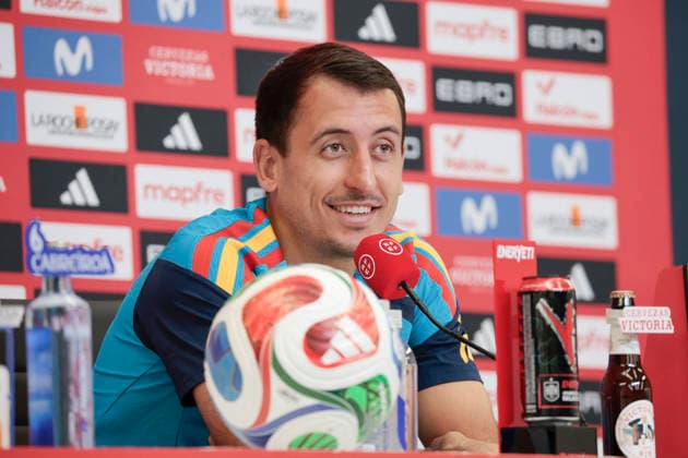 Spain s Mikel Oyarzabal takes part in a press conference, PK, Pressekonferenz in Chattanooga, Tenesse, United States, 23 June 2026. Spain will face Uruguay in their 2026 FIFA World Cup, WM, Weltmeisterschaft, Fussball Group H soccer match on 27 June. 2026 FIFA World Cup - Group H - Swpain s press conference !ACHTUNG: NUR REDAKTIONELLE NUTZUNG!  Copyright: xLavandeiraxjrx GRAF4288 20260623-55020685322_1