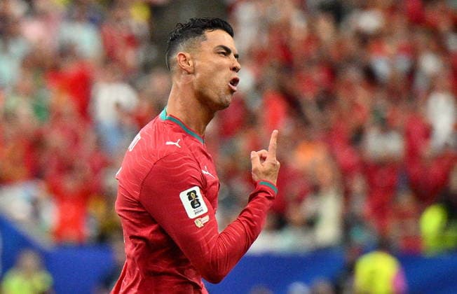FIFA World Cup, WM, Weltmeisterschaft, Fussball 2026 - Group K - Portugal vs Uzbekistan Cristiano Ronaldo of Portugal celebrates scoring the 1-0 during the FIFA World Cup 2026 group stage match Portugal against Uzbekistan, in Houston, USA, 23 June 2026. HOUSTON United States  Copyright: xSAMxWASSONx