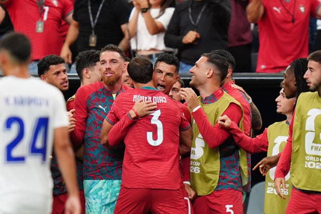 Portugal v Uzbekistan - FIFA World Cup, WM, Weltmeisterschaft, Fussball 2026 - Group K HOUSTON, USA - JUNE 23: Cristiano Ronaldo of Portugal celebrates after scoring a goal during the 2026 FIFA World Cup First Stage Group K match between Portugal and Uzbekistan at NRG Stadium (Houston Stadium) in Houston, Texas, United States on June 23, 2026. Hakan Akgun Anadolu Texas United States. Editorial use only. Please get in touch for any other usage.  Copyright: x2026xAnadoluxHakanxAkgunx