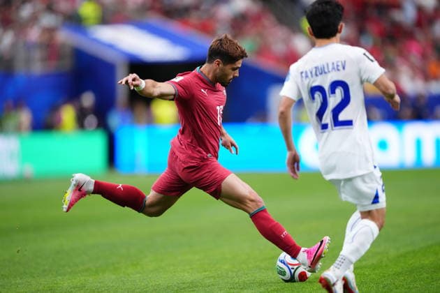 Portugal v Uzbekistan - FIFA World Cup, WM, Weltmeisterschaft, Fussball 2026 - Group K HOUSTON, USA - JUNE 23: Pedro Neto of Portugal kicks the ball during the 2026 FIFA World Cup First Stage Group K match between Portugal and Uzbekistan at NRG Stadium (Houston Stadium) in Houston, Texas, United States on June 23, 2026. Jose Hernandez Anadolu Texas United States. Editorial use only. Please get in touch for any other usage.  Copyright: x2026xAnadoluxJosexHernandezx