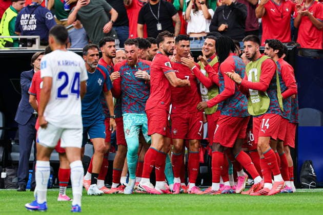 2026.06.23 Houston pilka nozna Mistrzostwa Swiata w USA Meksyk Kanada 2026 Portugalia - Uzbekistan N z Cristiano Ronaldo bramka gol radosc na 1-0 Foto Pawel Andrachiewicz PressFocus 2026.06.23 Houston Football - 2026 FIFA World Cup, WM, Weltmeisterschaft, Fussball in USA Canada Mexico Portugal - Uzbekistan Cristiano Ronaldo bramka gol radosc na 1-0 Credit: Pawel Andrachiewicz PressFocus NEWSPIX.PL --- newspix.pl POLAND OUT! 
