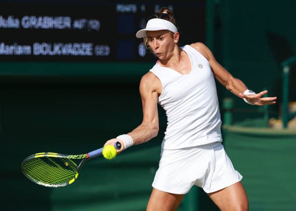 Julia Grabher (AUT), Damen Einzel, Ladies Singles, Qualifikation, Wimbledon Tennis - Wimbledon 2026 - Grand Slam ITF ATP, Tennis Herren WTA, Tennis Damen - AELTC - London - - Great Britain - 23 June 2026. *** Julia Grabher (AUT), Womens Singles, Qualifying, Wimbledon Tennis, Wimbledon 2026, Grand Slam, ITF, ATP, WTA, AELTC, London, Great Britain, June 23, 2026,detected_source_language Copyright: xJuergenxHasenkopfx