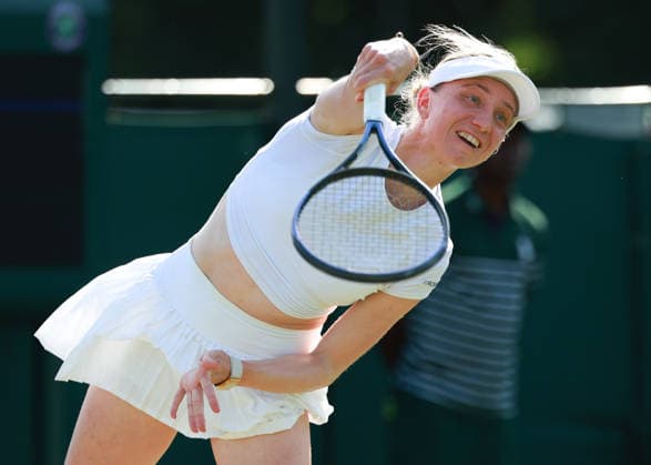 Mona Barthel (GER), Damen Einzel, Ladies Singles, Qualifikation, Wimbledon Tennis - Wimbledon 2026 - Grand Slam ITF ATP, Tennis Herren WTA, Tennis Damen - AELTC - London - - Great Britain - 23 June 2026. *** Mona Barthel GER, Womens Singles, Qualifying, Wimbledon Tennis, Wimbledon 2026, Grand Slam, ITF, ATP, WTA, AELTC, London, Great Britain, June 23, 2026,detected_source_language Copyright: xJuergenxHasenkopfx