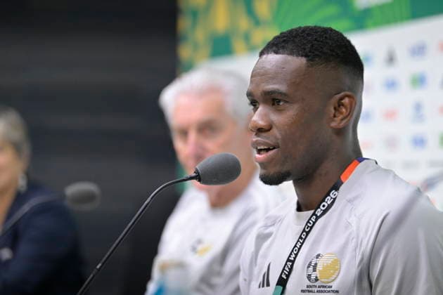 2026 FIFA World Cup, WM, Weltmeisterschaft, Fussball - Group A - South Africa s presser South Africa s Sphephelo Sithole takes part in a training session in Monterrey, Mexico, 23 June 2026. South Africa will face South Korea in their 2026 FIFA World Cup Group A soccer match on 25 June. MONTERREY Mexico  Copyright: xMIGUELxSIERRAx