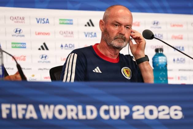 Steve Clarke, coach of Scotland during a press conference, PK, Pressekonferenz Scotland Press Conference, 2026 FIFA World Cup, WM, Weltmeisterschaft, Fussball Football, Miami Stadium, Miami, Florida, USA - 23 Jun 2026Miami Miami Stadium Florida (FL) United States of America EDITORIAL USE ONLY No use with unauthorised audio, video, data, fixture lists, club league logos or live services. Online in-match use limited to 120 images, no video emulation. No use in betting, games or single club league player publications.  Copyright: xChrisxArjoon Shutterstockx 16956019k